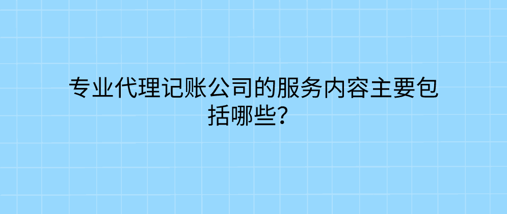 代理记账包括什么_记账代理包括哪些业务_记账代理包括什么